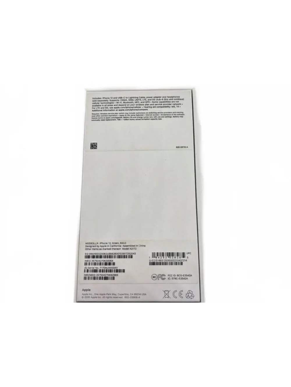 Apple Iphone 12 Green 64GB EMPTY BOX ONLY Replacement Box